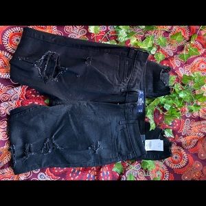 Hollister black ankle jeans